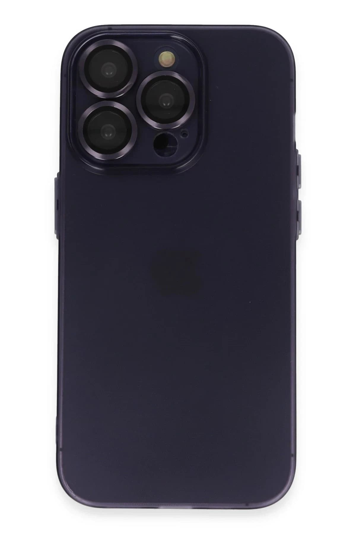 uryport Apple iPhone 14 Pro Kılıf Luko Lens Silikon - Derin Mor