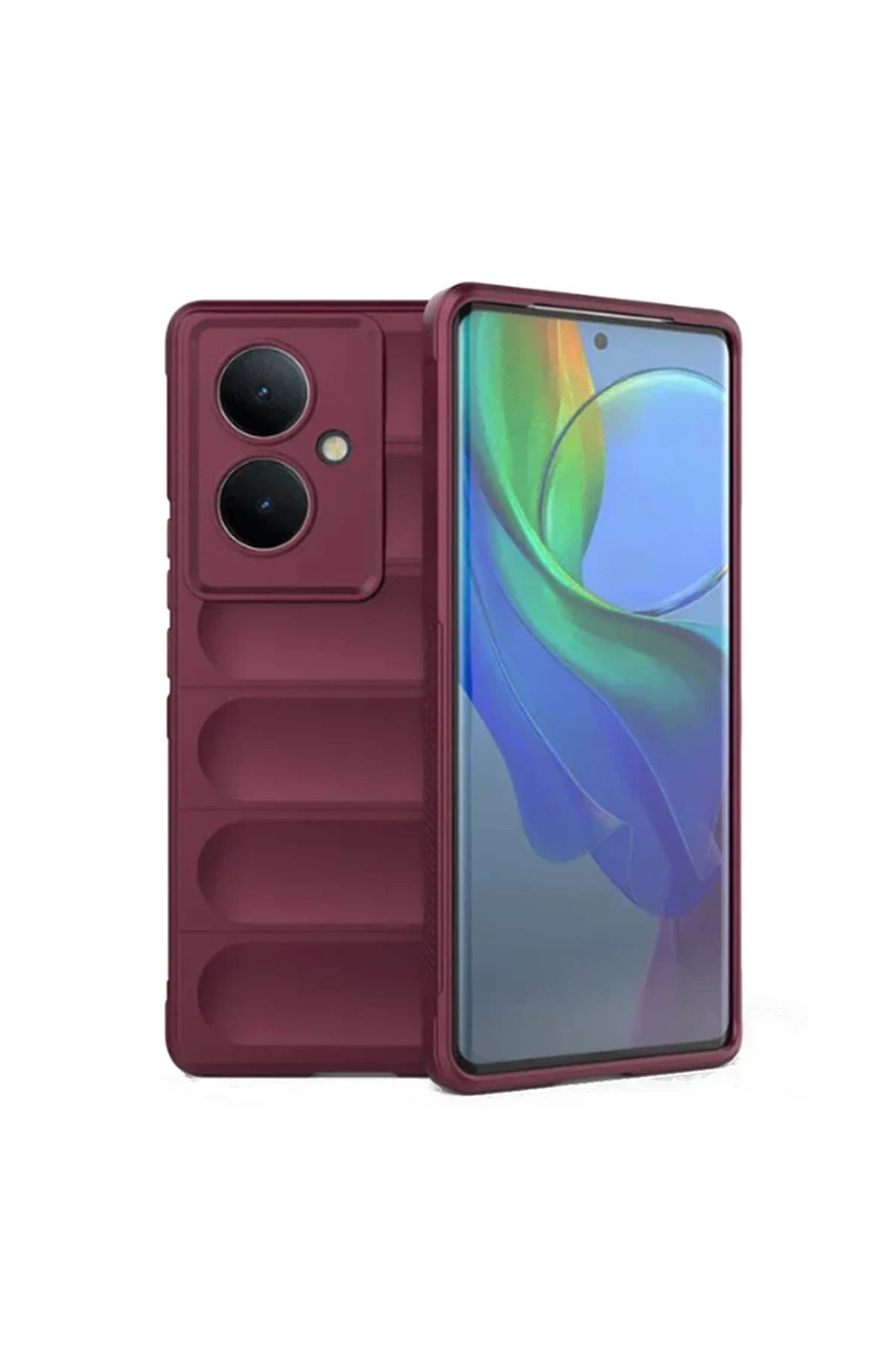 uryport Vivo V29 Lite Kılıf Optimum Silikon - Bordo