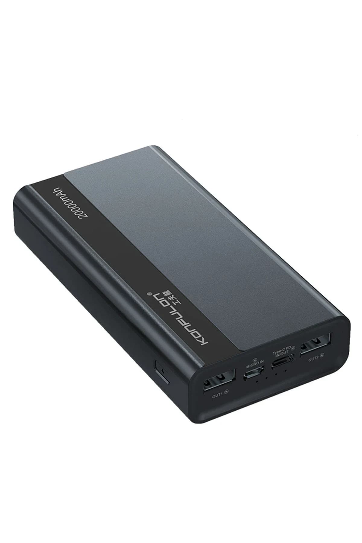 Konfulon A16Q Powerbank 20.000 mAh PD 18W / 22.5W Hızlı Şarj - Siyah