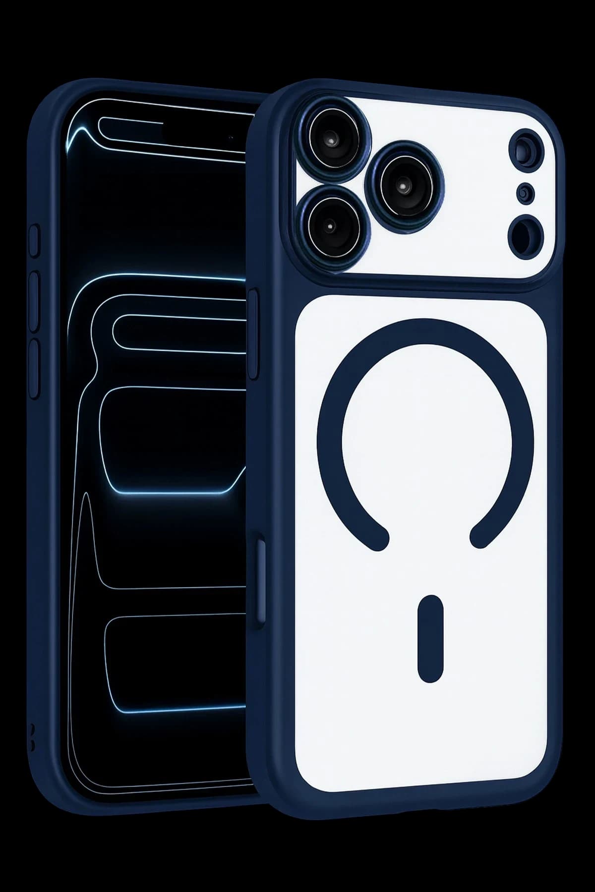 Joko Apple iPhone 17 Pro Max/18 Pro Max Chrome Magsafe Kapak - Lacivert