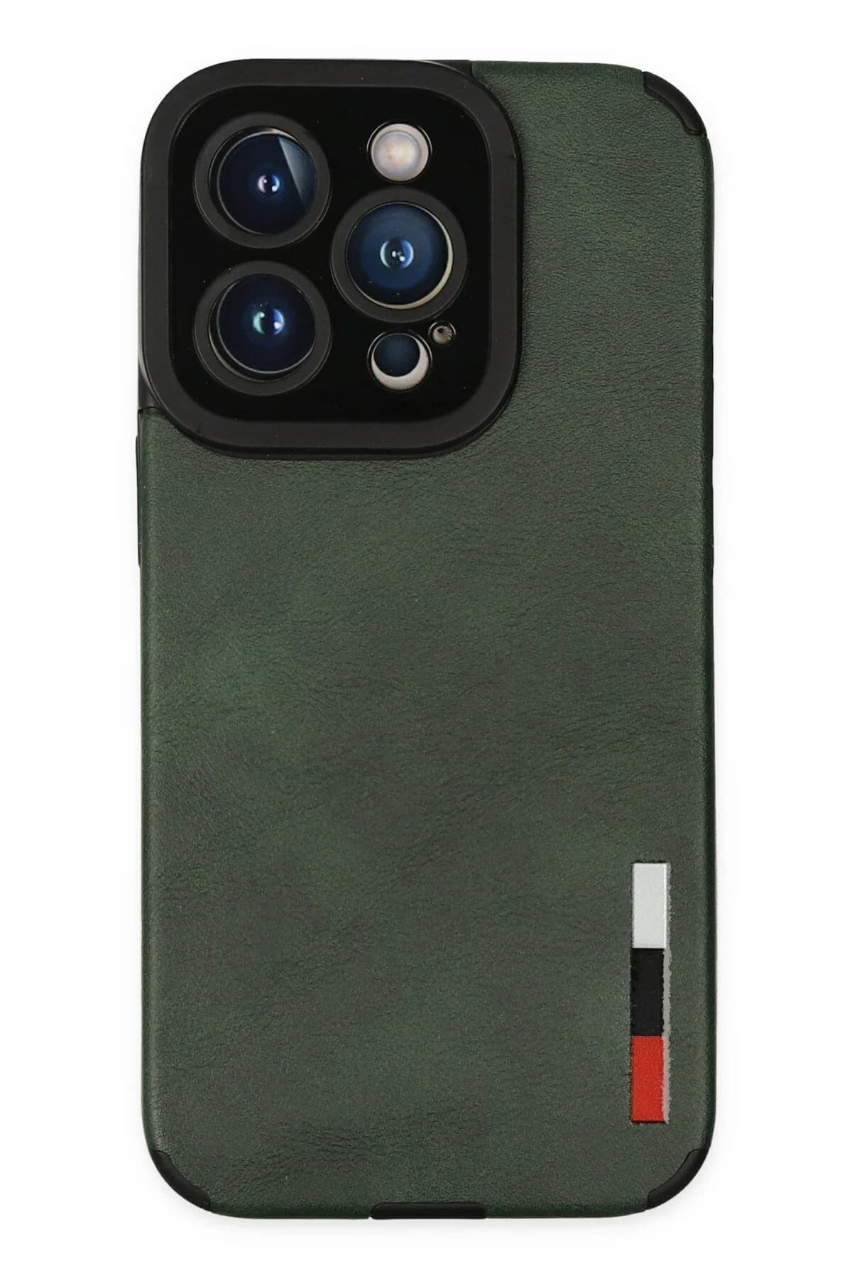 uryport Apple iPhone 14 Pro Kılıf Loop Deri Silikon - Yeşil