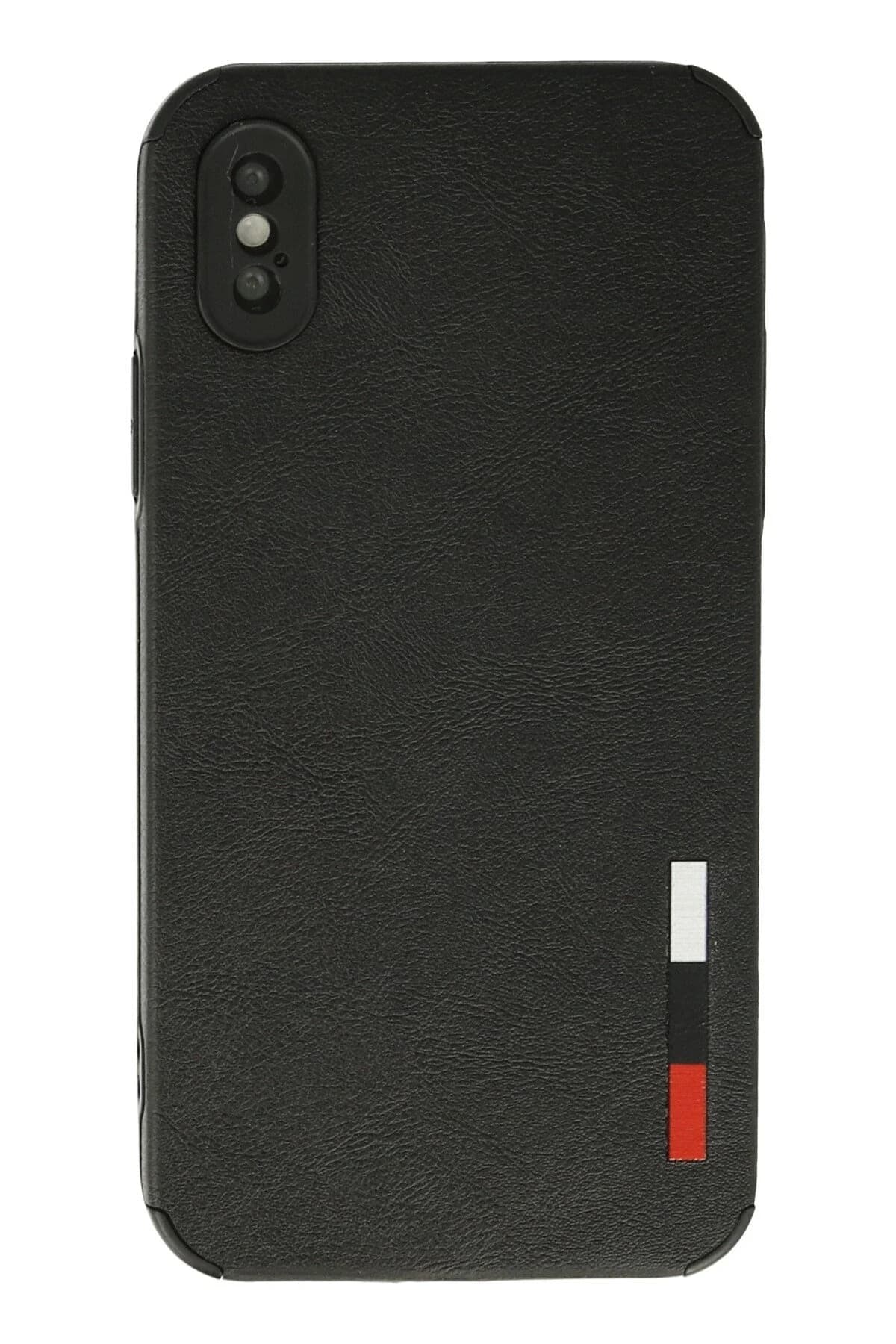 uryport Apple iPhone X Kılıf Loop Deri Silikon - Siyah